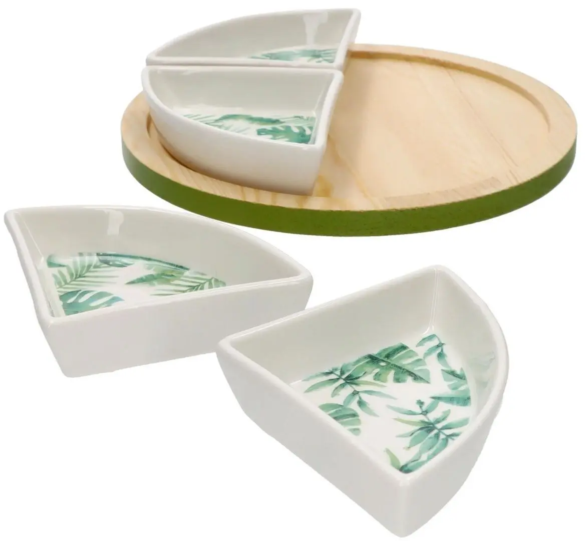 Set de servire Tognana Tapas Managua (White/Green) - 3
