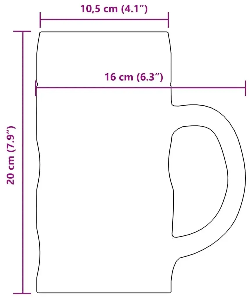 Набор кружек для пива VidaXL 4005747 (Transparent)