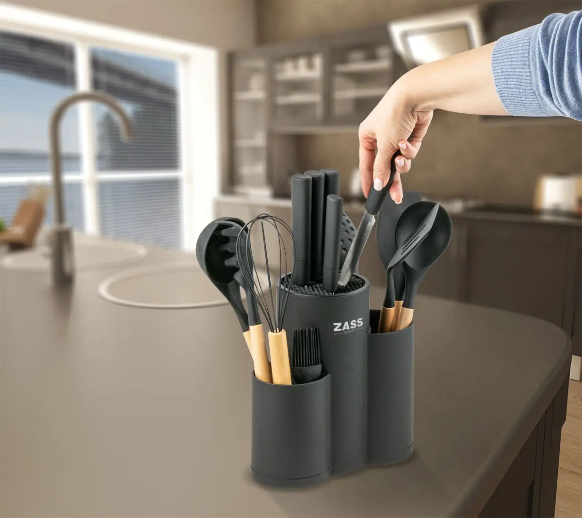 Set de bucătărie Zass ZG-KS 08 (Black) - 4