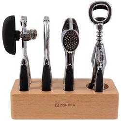 Набор кухонных принадлежностей Zokura Z1152 (Inox/Black)