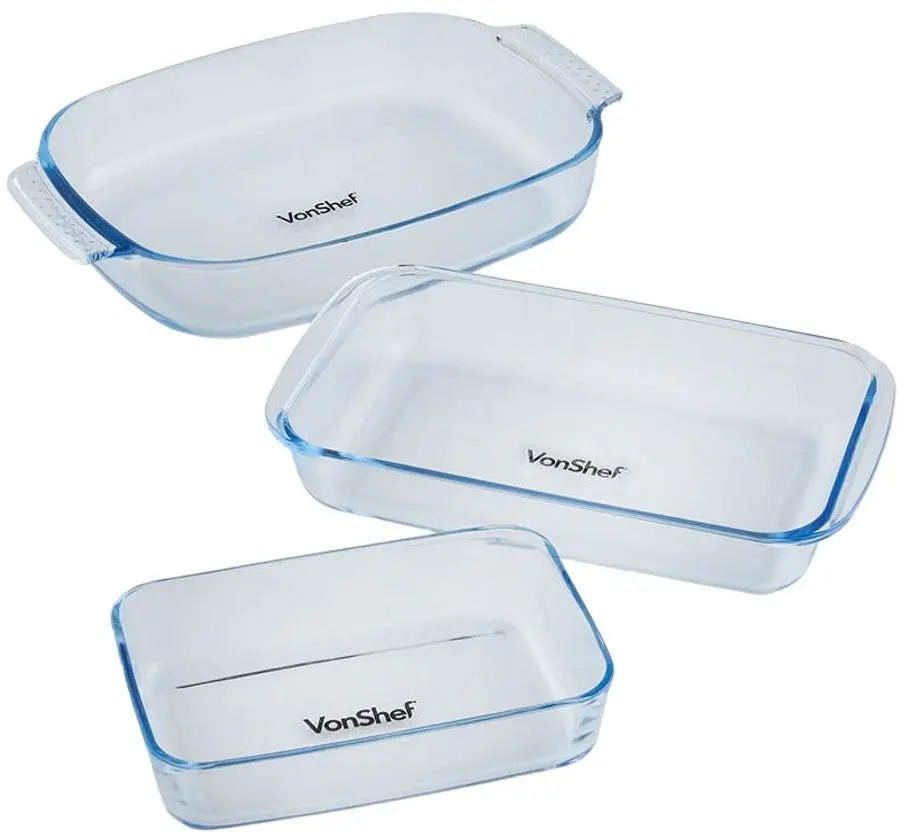 Set vase de gătit VonShef 1507643 3pcs (Transparent)