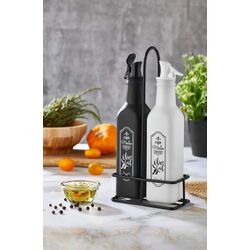 Набор емкостей для масла и уксуса Hane HN-2516 (Black/White) Thumb