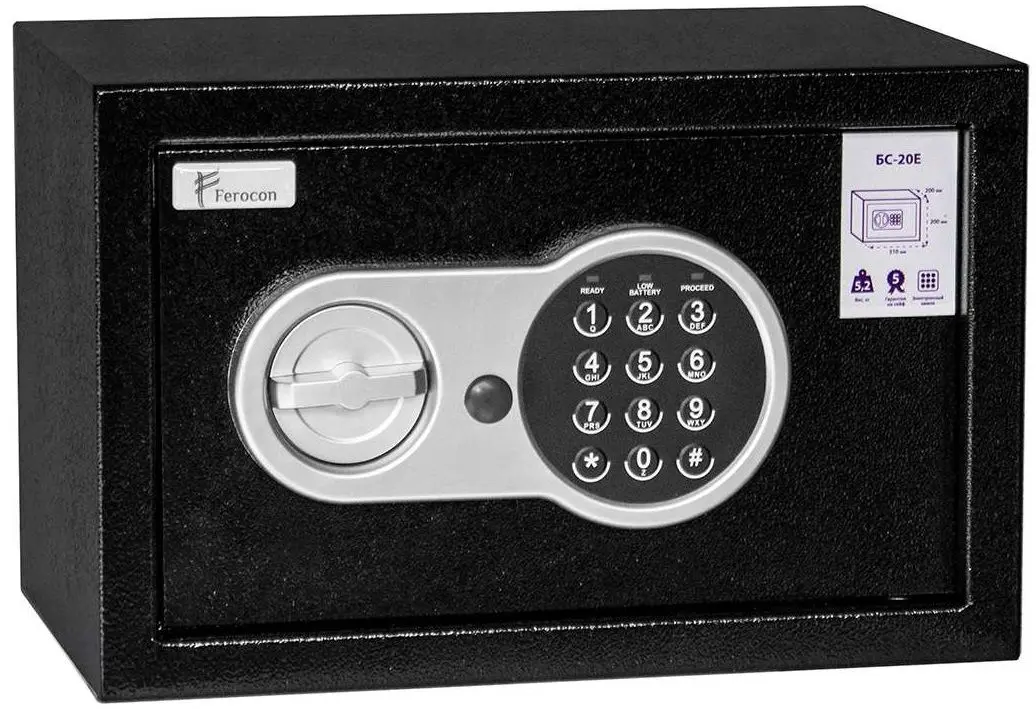 Сейф мебельный Ferocon БС-20Е (Black)