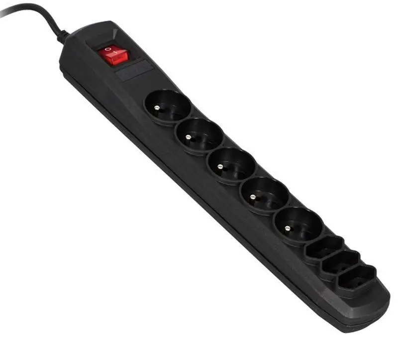 Сетевой фильтр Activejet APN-8G/1.5M-BK 1.5m (Black) - 2