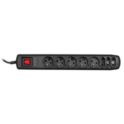 Сетевой фильтр Activejet APN-8G/1.5M-BK 1.5m (Black)