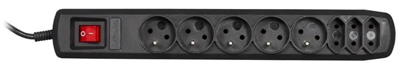 Сетевой фильтр Activejet APN-8G/1.5M-BK 1.5m (Black)