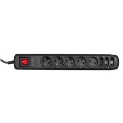 Сетевой фильтр Activejet APN-8G/5M-BK 5m (Black)