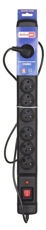 Сетевой фильтр Activejet Combo 9GN 3m (Black) - 3