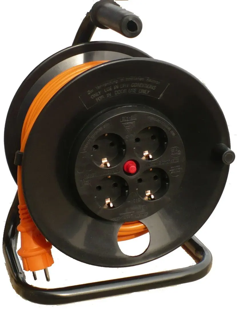 Удлинитель на катушке Bachmann HO5VV-F 3G1 (Black/Orange) - 3