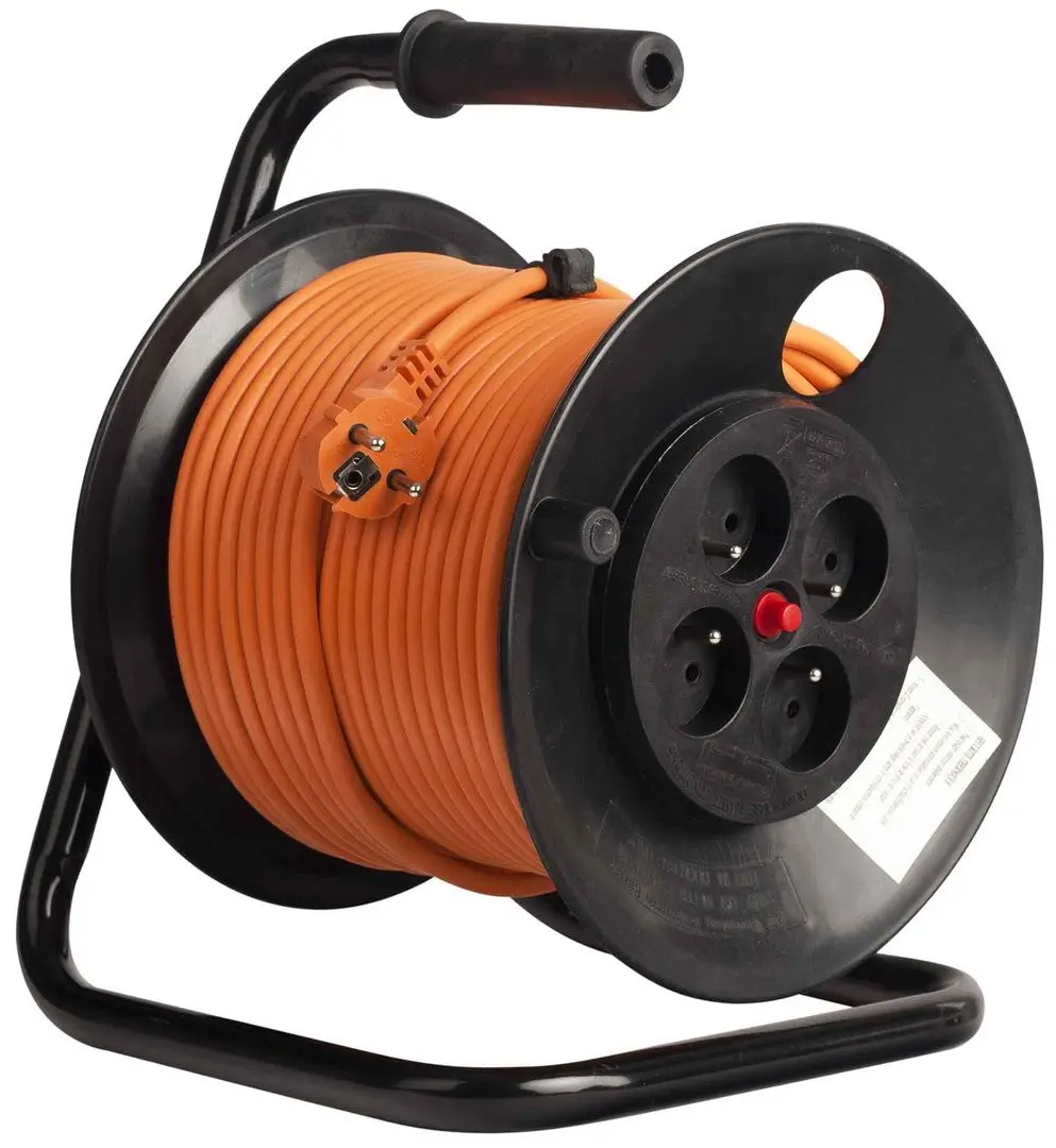 Удлинитель на катушке Bachmann HO5VV-F 3G1 (Black/Orange)