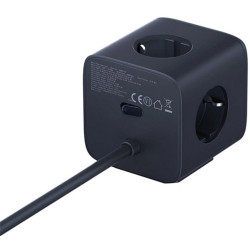 Filtru de retea Baseus EnerFill FA11 Cube Power Strip 1.5m (Cosmic Black) Thumb