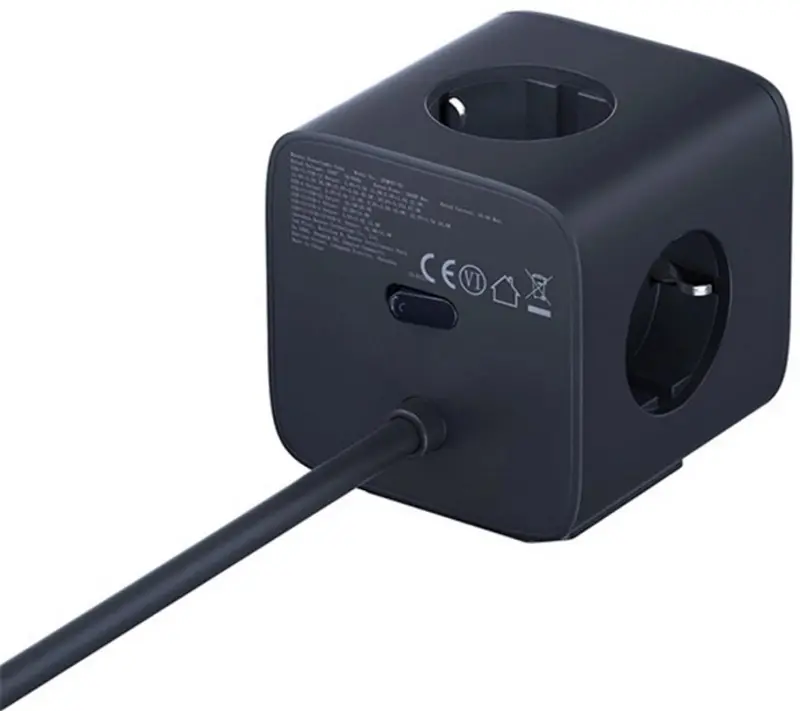 Filtru de retea Baseus EnerFill FA11 Cube Power Strip 1.5m (Cosmic Black) - 3