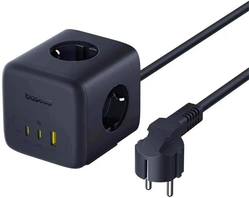Filtru de retea Baseus EnerFill FA11 Cube Power Strip 1.5m (Cosmic Black)