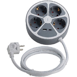 Сетевой фильтр-удлинитель FX Tools 26496 1.5m (Grey)