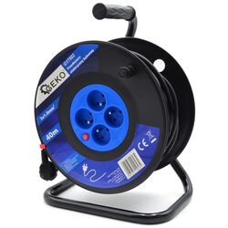 Удлинитель на катушке Geko G17502 (Black/Blue)