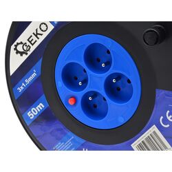 Удлинитель на катушке Geko G17503 (Black/Blue) Thumb