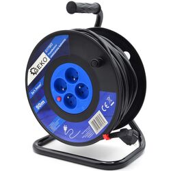 Удлинитель на катушке Geko G17503 (Black/Blue)