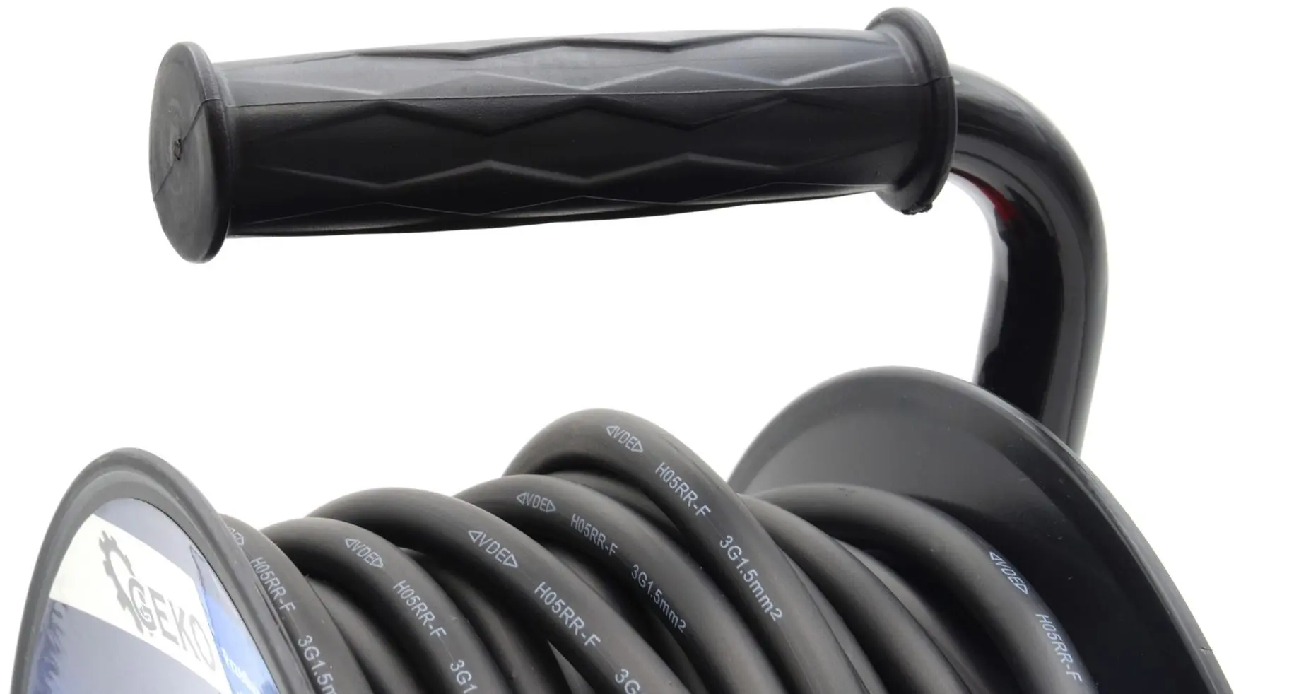 Удлинитель на катушке Geko G17504 (Black/Blue)