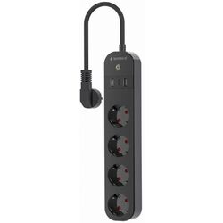 Filtru de retea Gembird TSL-PS-S4U-01 1.5m (Black) Thumb