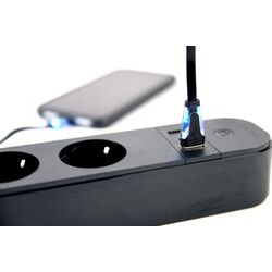 Filtru de retea Gembird TSL-PS-S4U-01 1.5m (Black) Thumb