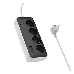 Filtru de retea-prelungitor Hoco AC22 Sunlight PD30W/1C3A 1.5m (Black/White) Thumb