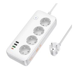 Filtru de retea-prelungitor Hoco AC22 Sunlight PD30W/1C3A 1.5m (White)