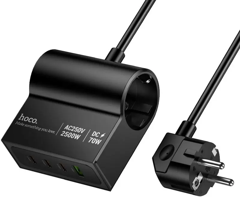 Filtru de retea-prelungitor Hoco AC34 Win 1.5m (Black)