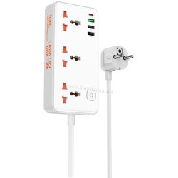Filtru de retea-prelungitor Hoco AC8A Storm 1.5m (White)