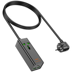 Сетевой фильтр-удлинитель Hoco AC9A Talent 1.5м (Black) Thumb