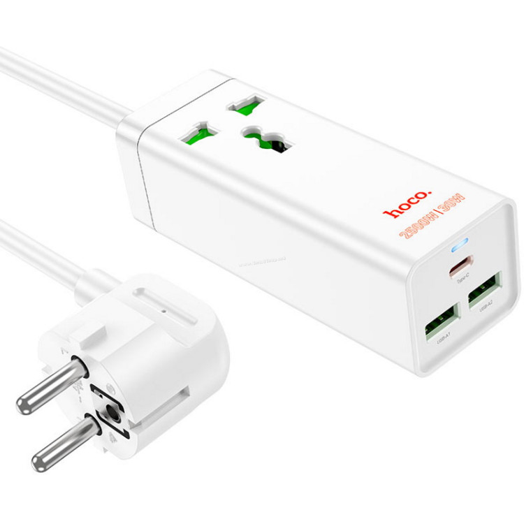 Filtru de retea-prelungitor Hoco AC9A Talent 1.5m (White)