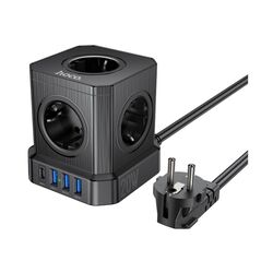 Filtru de retea-prelungitor Hoco NS8 Sharp PD20W/1C3A (Black)