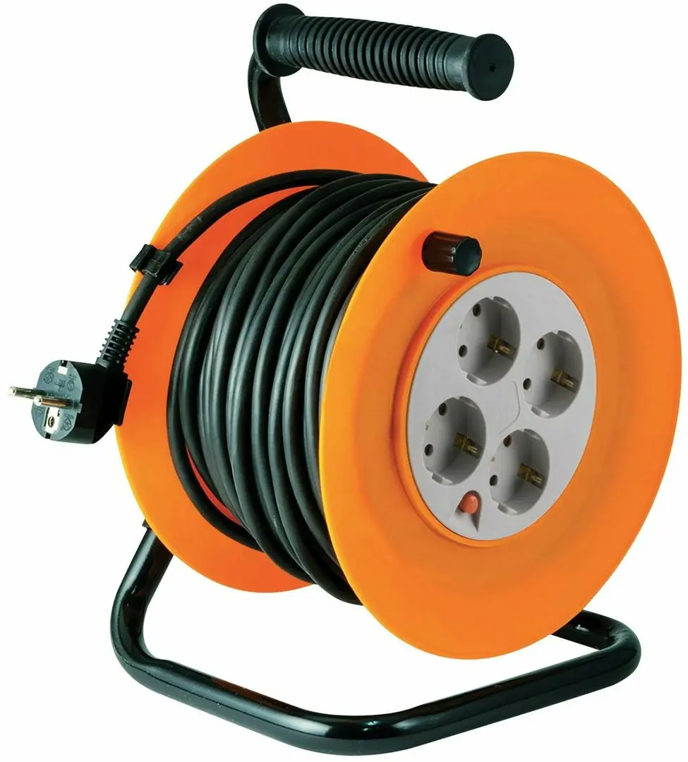 Prelungitor cu tambur Home HJR 4-25/1.5 25m (Black/Orange)