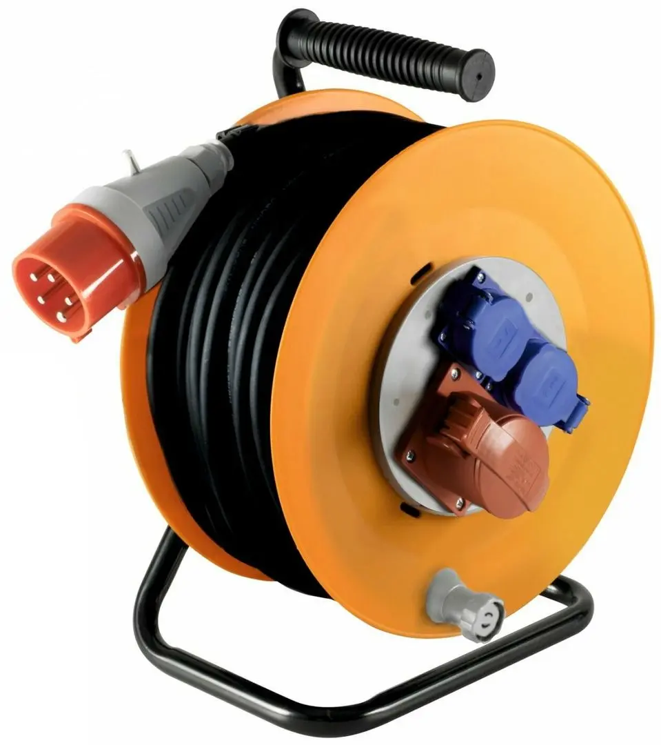 Удлинитель на катушке Home HJR 400-25 25м (Black/Orange)