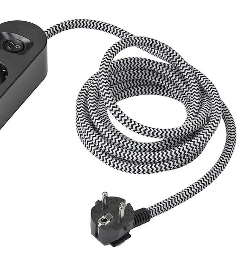 Prelungitor Ikea Koppla 3m (Negru/Alb) - 2