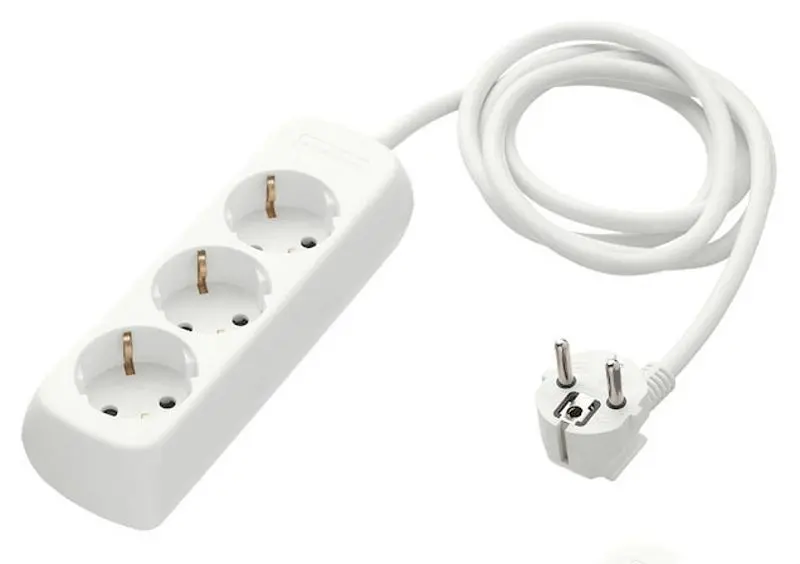 Prelungitor Ikea Koppla cu împământare 1.5m (Alb) - 2