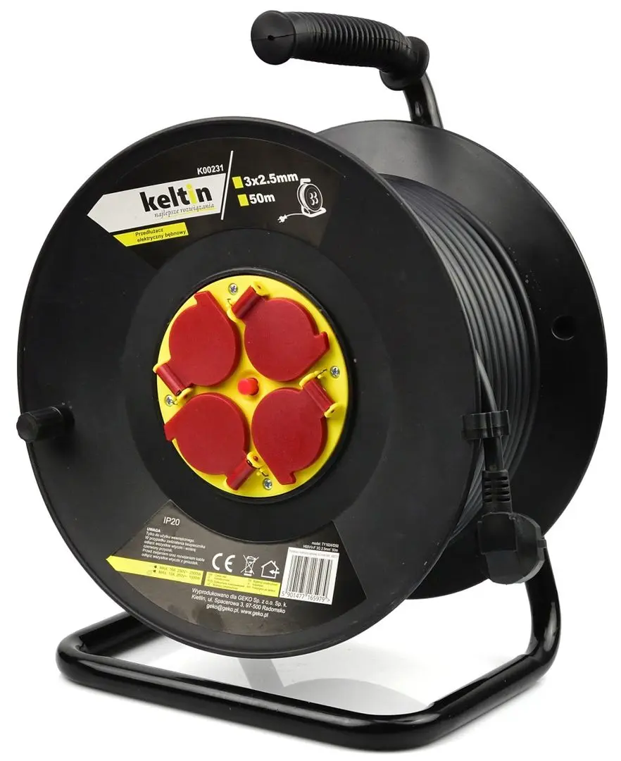 Удлинитель на катушке Keltin K00231 (Black)