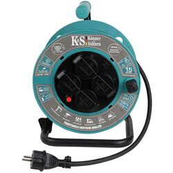 Prelungitor cu tambur Konner & Sohnen KS CR-15M 15m (Turquoise) Thumb