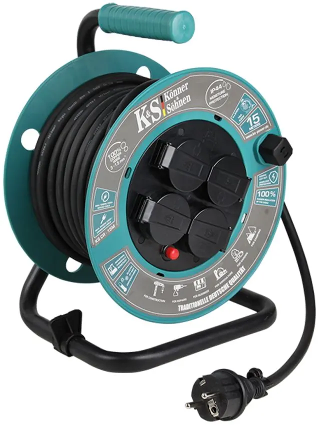Prelungitor cu tambur Konner & Sohnen KS CR-15M 15m (Turquoise)