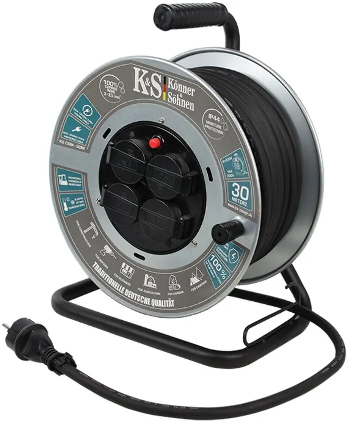 Prelungitor cu tambur Konner & Sohnen KS CRM-30M 30m (Gray) - 2