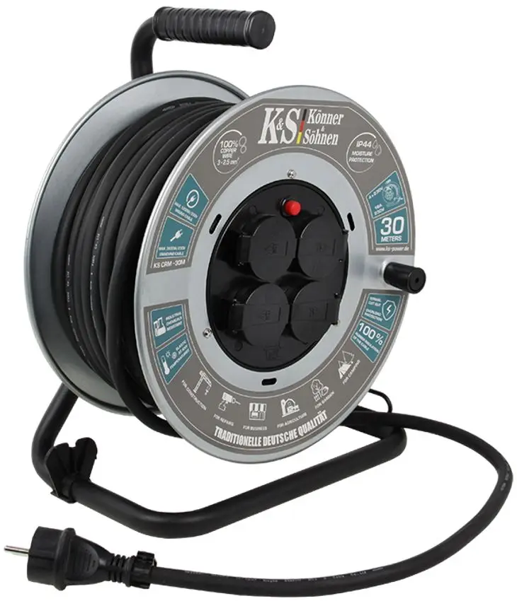Prelungitor cu tambur Konner & Sohnen KS CRM-30M 30m (Gray)