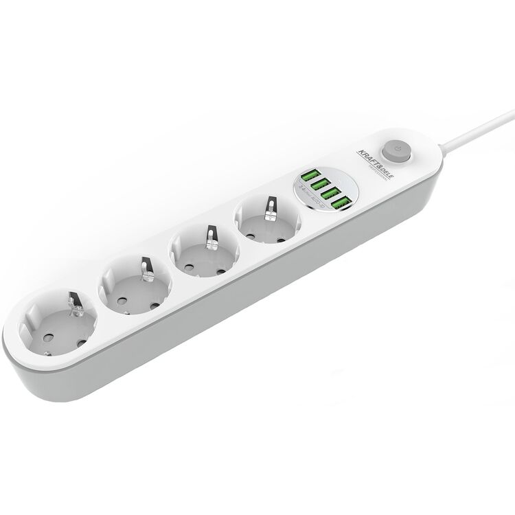 Сетевой фильтр-удлинитель Kraft&Dele Professional KD4030 2m (White)