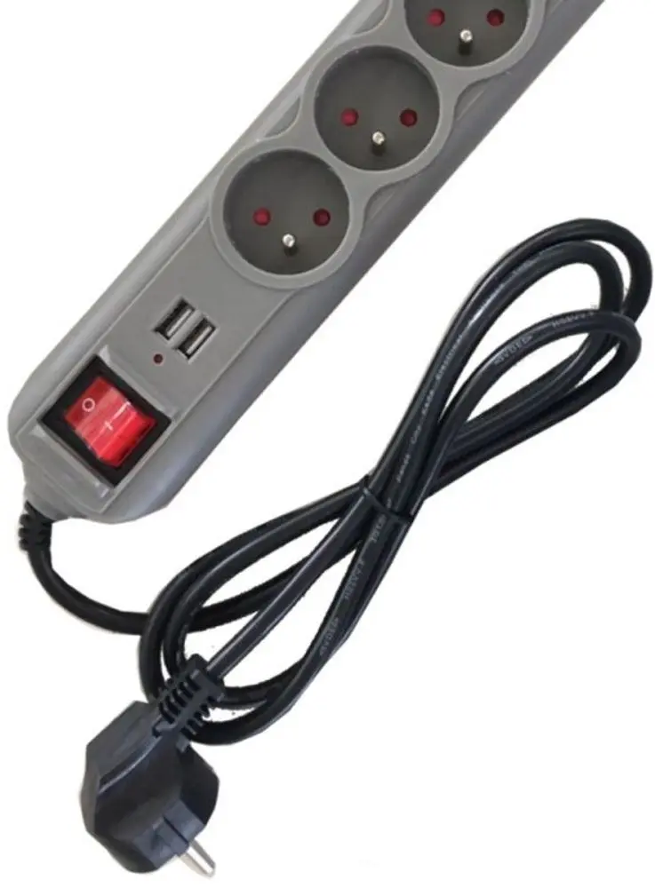 Сетевой фильтр Kraft&Dele KD4033 (Grey)