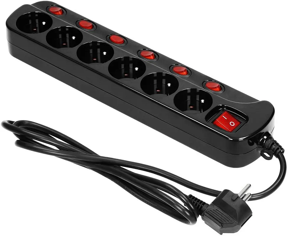 Сетевой фильтр-удлинитель Orno Multiswitch OR-AE-13162(GS)/B/1.5M (Black)