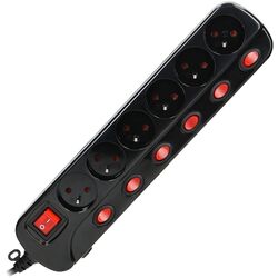 Сетевой фильтр-удлинитель Orno Multiswitch OR-AE-13162(GS)/B/1.5M (Black) Thumb