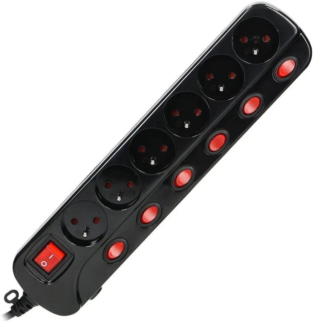 Сетевой фильтр-удлинитель Orno Multiswitch OR-AE-13162(GS)/B/1.5M (Black)