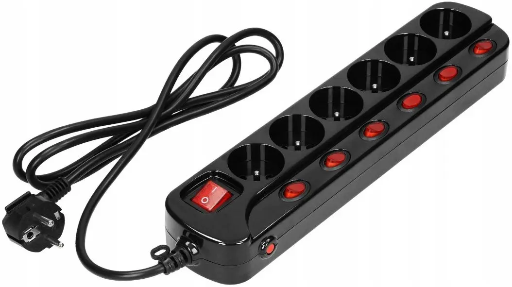 Сетевой фильтр-удлинитель Orno Multiswitch OR-AE-13162(GS)/B/1.5M (Black)