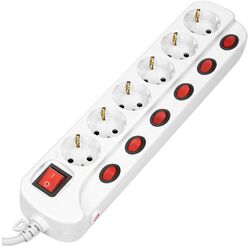 Сетевой фильтр-удлинитель Orno Multiswitch ORAE13162(GS) 1.5m (White) Thumb