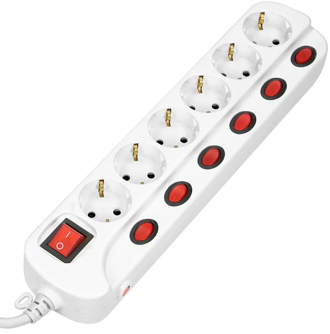 Сетевой фильтр-удлинитель Orno Multiswitch ORAE13162(GS) 1.5m (White)