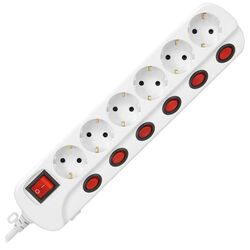 Сетевой фильтр-удлинитель Orno Multiswitch ORAE13162(GS) 1.5m (White) Thumb