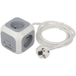 Filtru de retea-prelungitor Orno OR-AE-13144 (GS) 1.4m (Gray/White)